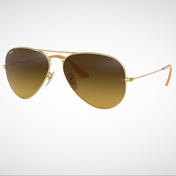 Ray-Ban Accessories - Ray Ban Aviator Gradient Sunglasses Gold Frame